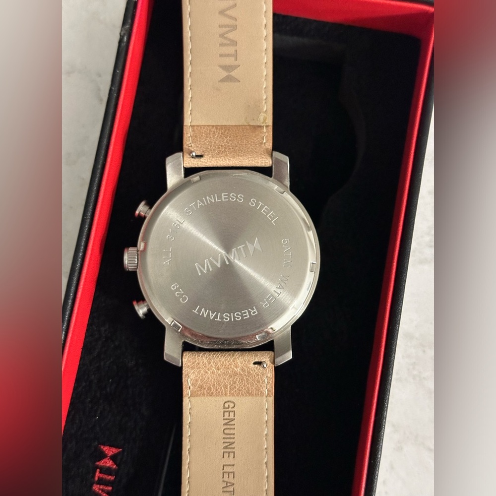 MVMT Timepiece with Tan Leather Band - Picture 3 of 4